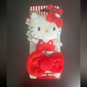 Hello Kitty Sanrio Cat Pet Toys Pack of 2 NIB 2023 Mini Plush Bow